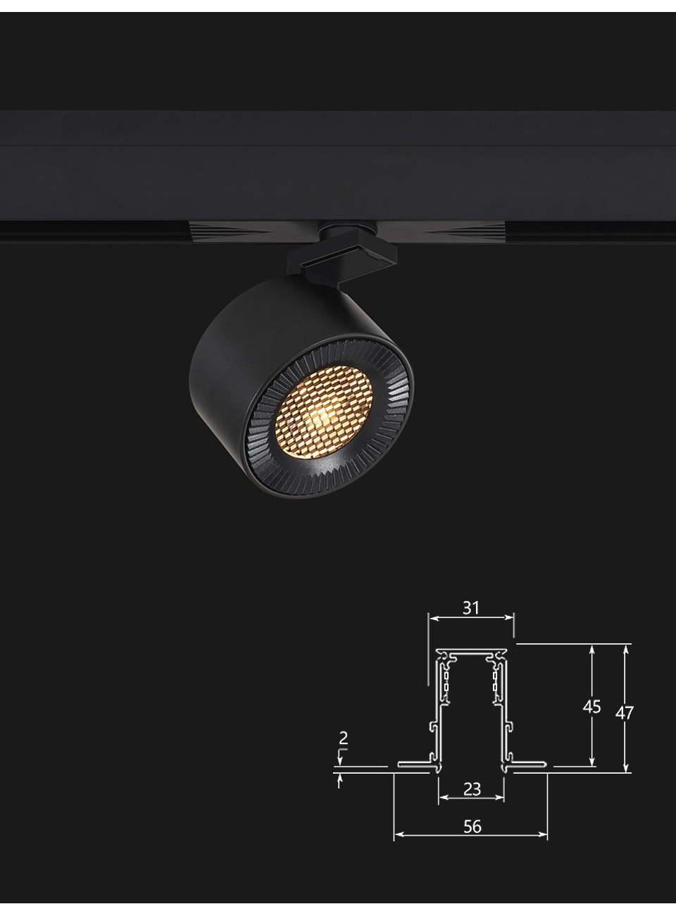 DC 48V Surface Mount Mini Spotlight Cellular Network Aluminum 12W IP44 LED Cabinet Light Track Light