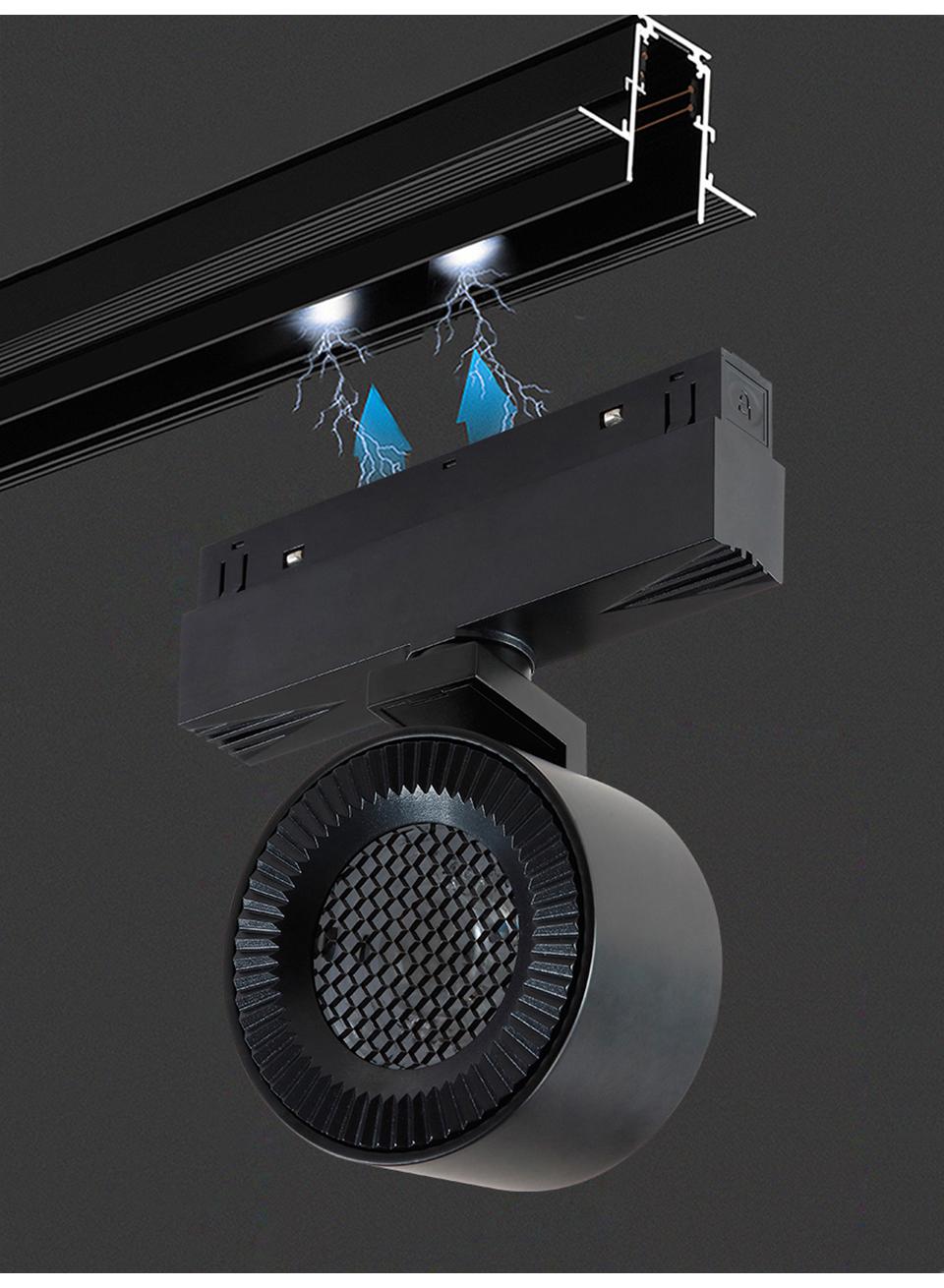 DC 48V Surface Mount Mini Spotlight Cellular Network Aluminum 12W IP44 LED Cabinet Light Track Light