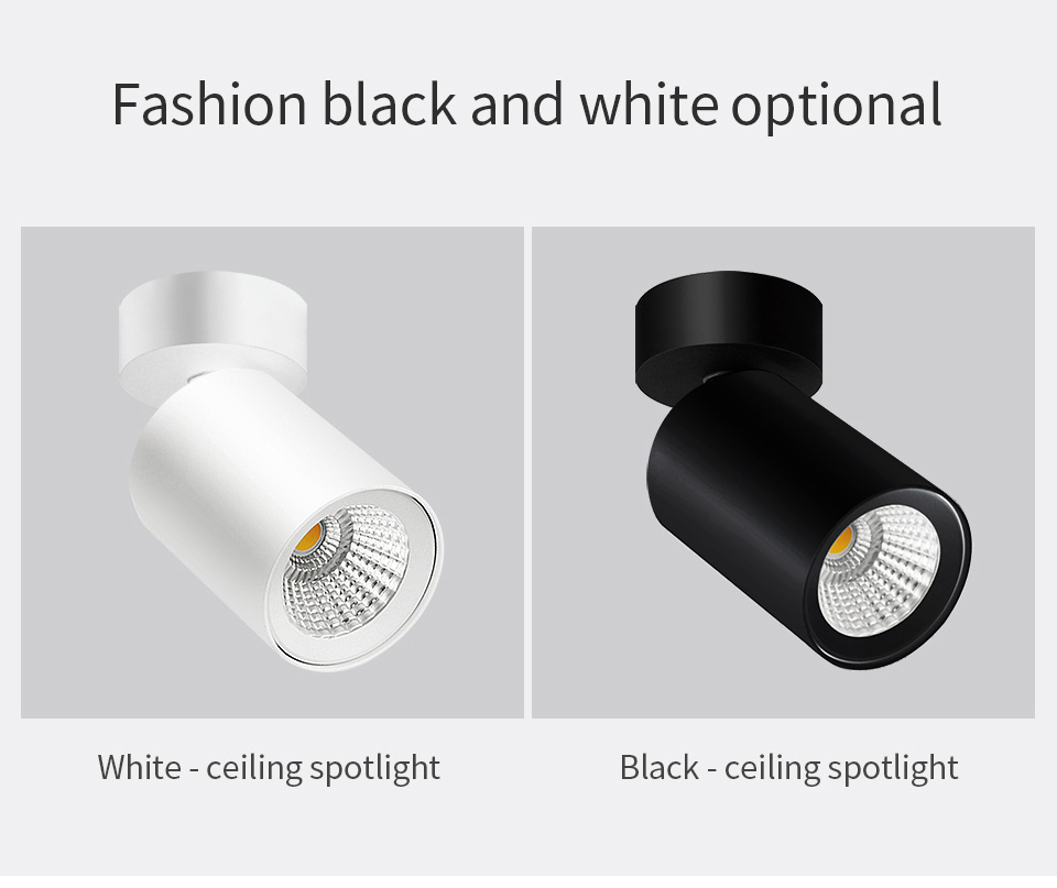 LED Spotlight Surface Mounted Spot Light 220V White Cob Downlight Living Room Clothing Shop Showroom Indoor Ceiling Lamp 9W