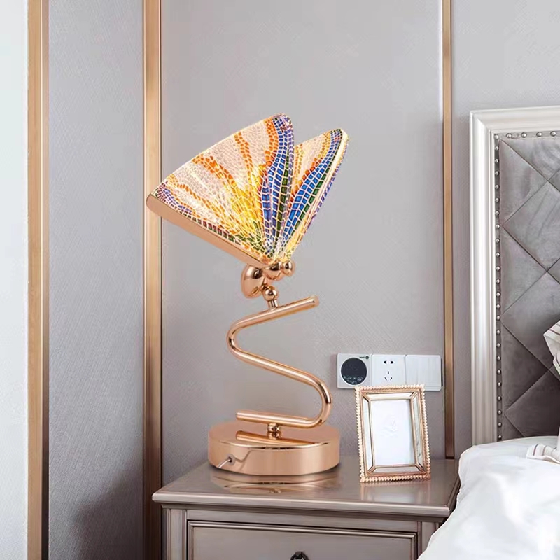 Custom 3d Led Table Lamp butterfly Small Table Lights  for Bedroom or Living Room