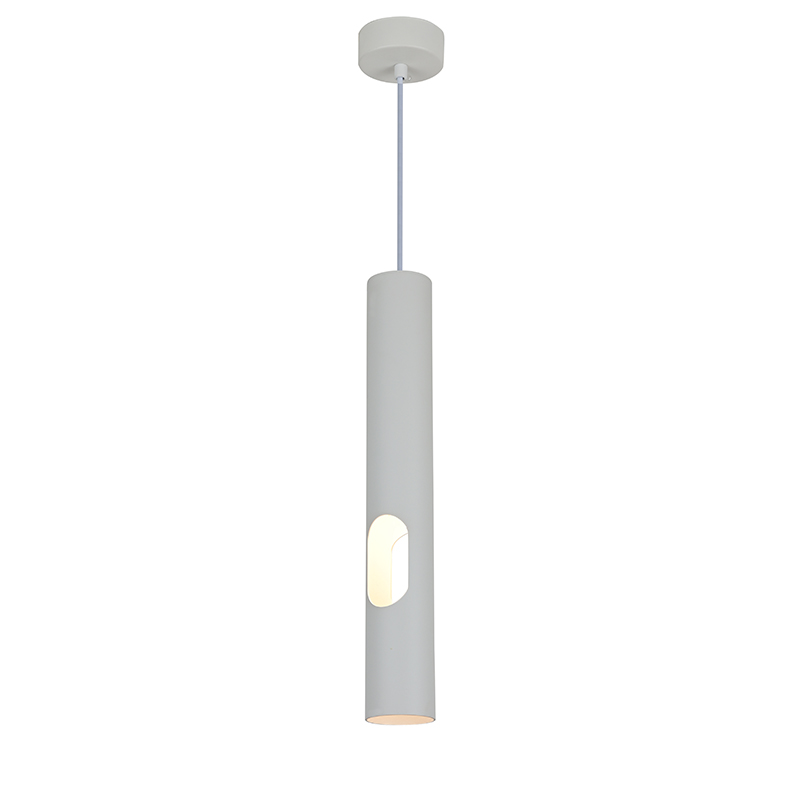 Modern 5W GU10 Hanging Ceiling Light Silver Restaurant Cafe Pendant Linear Light Cylindrical Design Modern Chandeliers Indoor