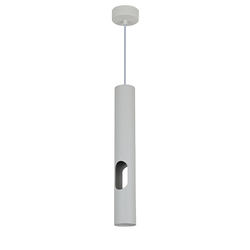 Modern 5W GU10 Hanging Ceiling Light Silver Restaurant Cafe Pendant Linear Light Cylindrical Design Modern Chandeliers Indoor