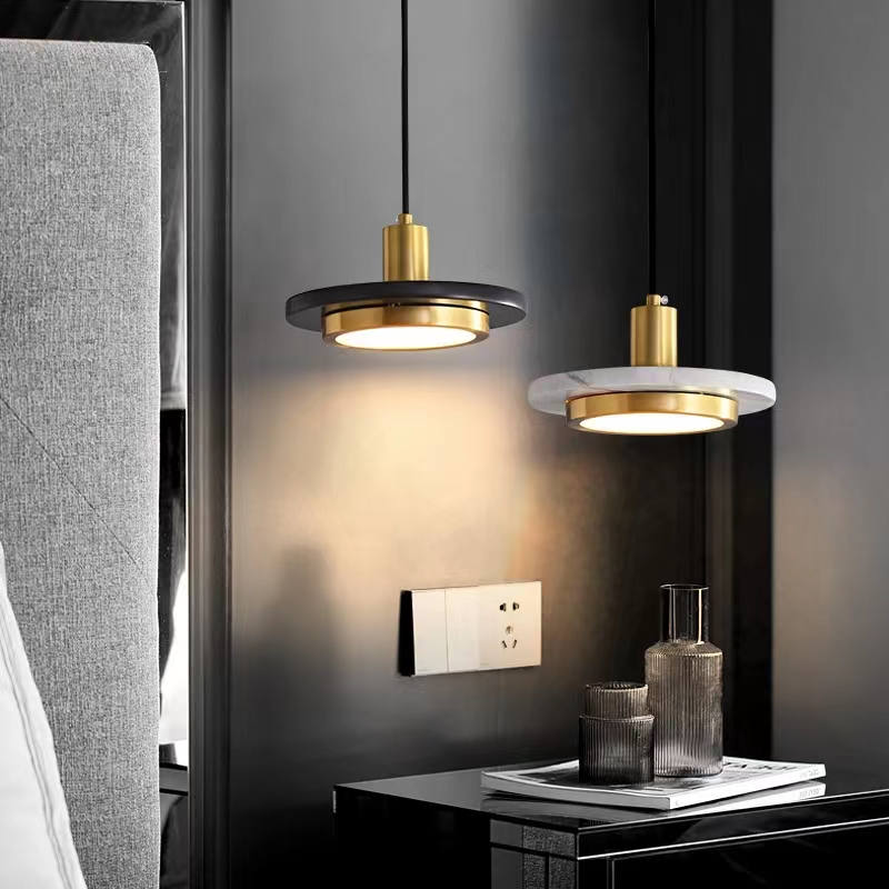 Modern Nordic Gold Aluminum Marble Light Easy Hanging Home Decor Lights for Living Room Villa Bar Shopping Mall