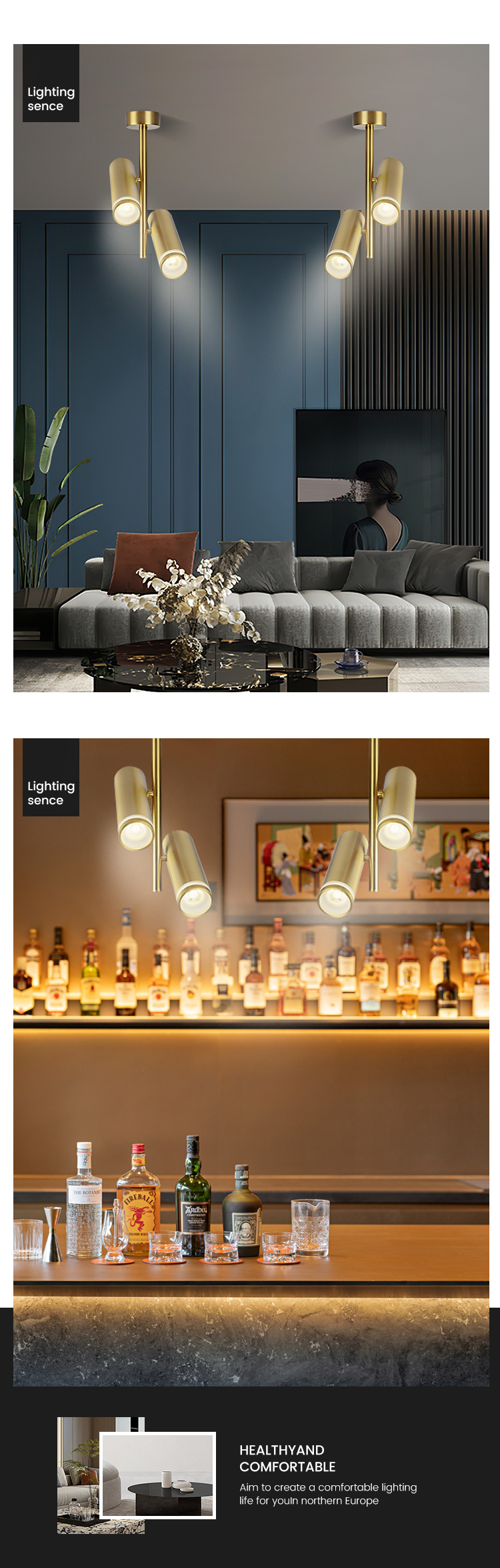 LED Ceiling Spotlights Mobile Head Surface Mounted Interior for Shop Clothing Stoer Decoration Staircase Bar