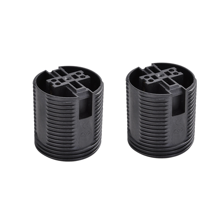 Wholesale Screw Type E27 White Plastic Lamp Holder with Ring