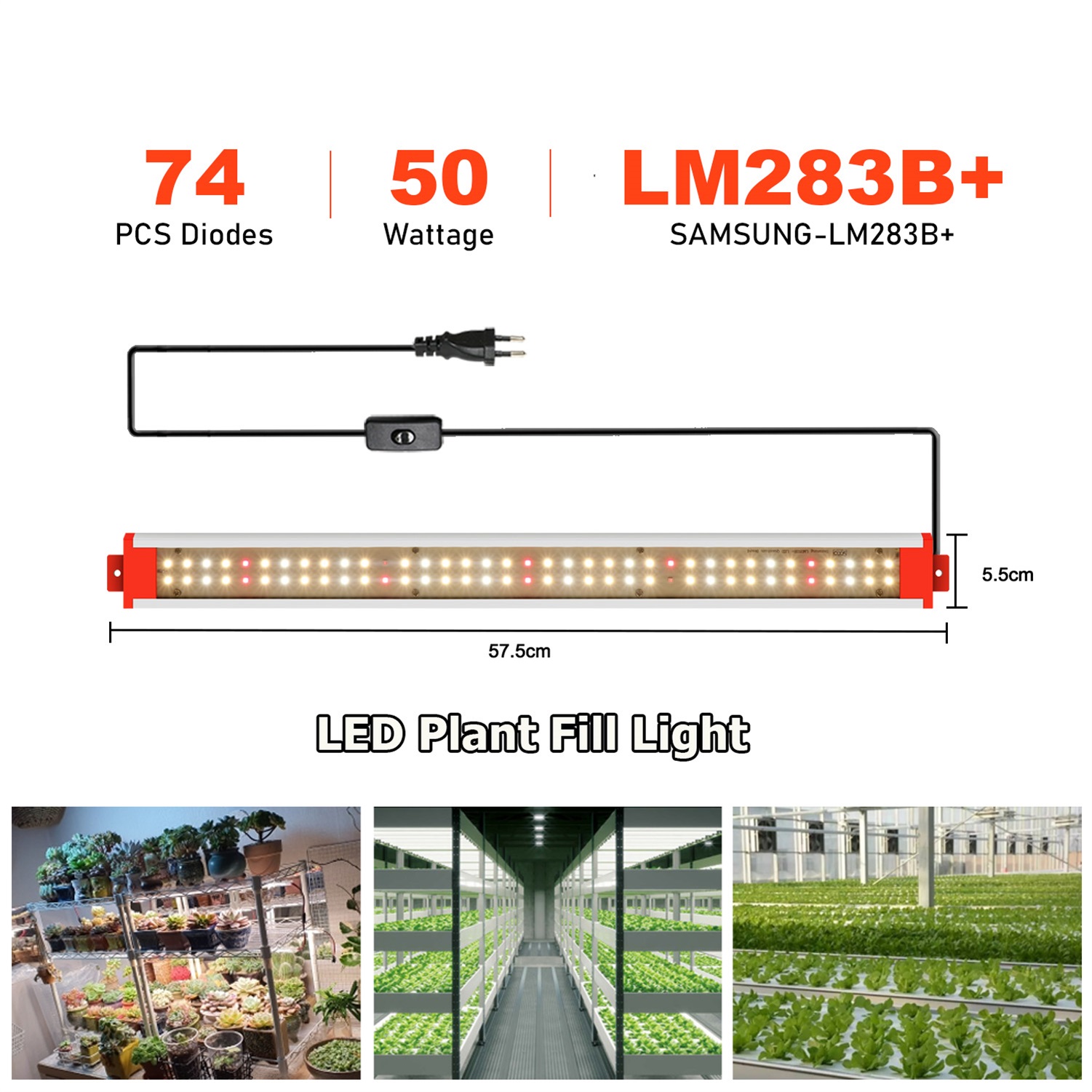 LM283B+50w 3000k 5000k 660nm 730nm LED Grow Light GRW1900picture5