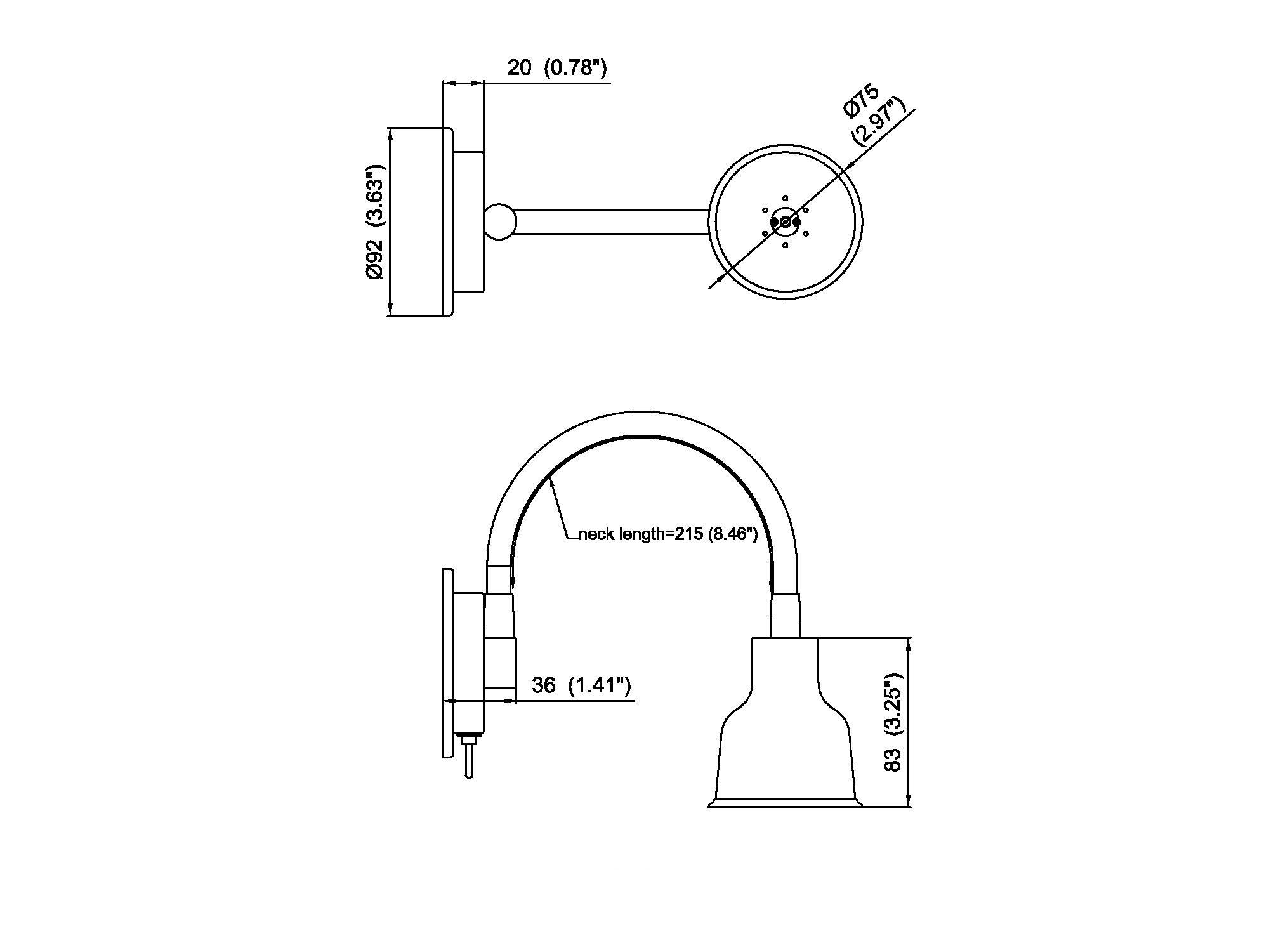 Flexible Berth Light Marine Led Reading Lights CE/RoHS/REACH Certified