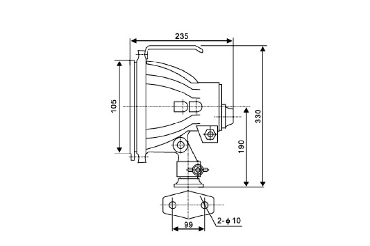 TG8 12v 24v Outdoor Marine Watertight Reliable Quality High Brightness Spot Light