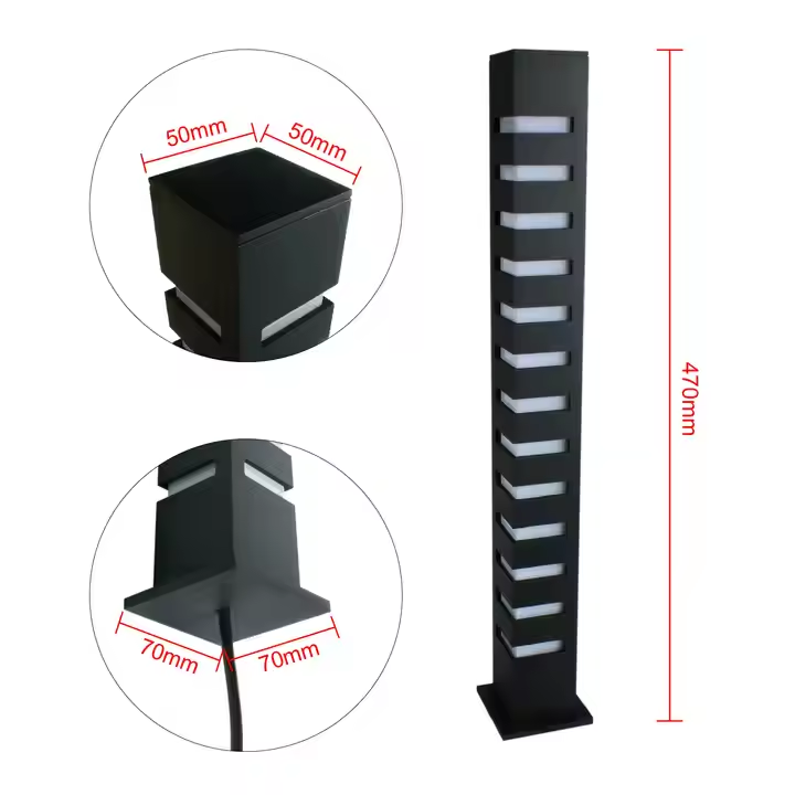 Outdoor Garden Light 12V Low Voltage Smart Co<i></i>ntrol RGB Bollard Light Surface Mounting Decorative Landscape Lighting