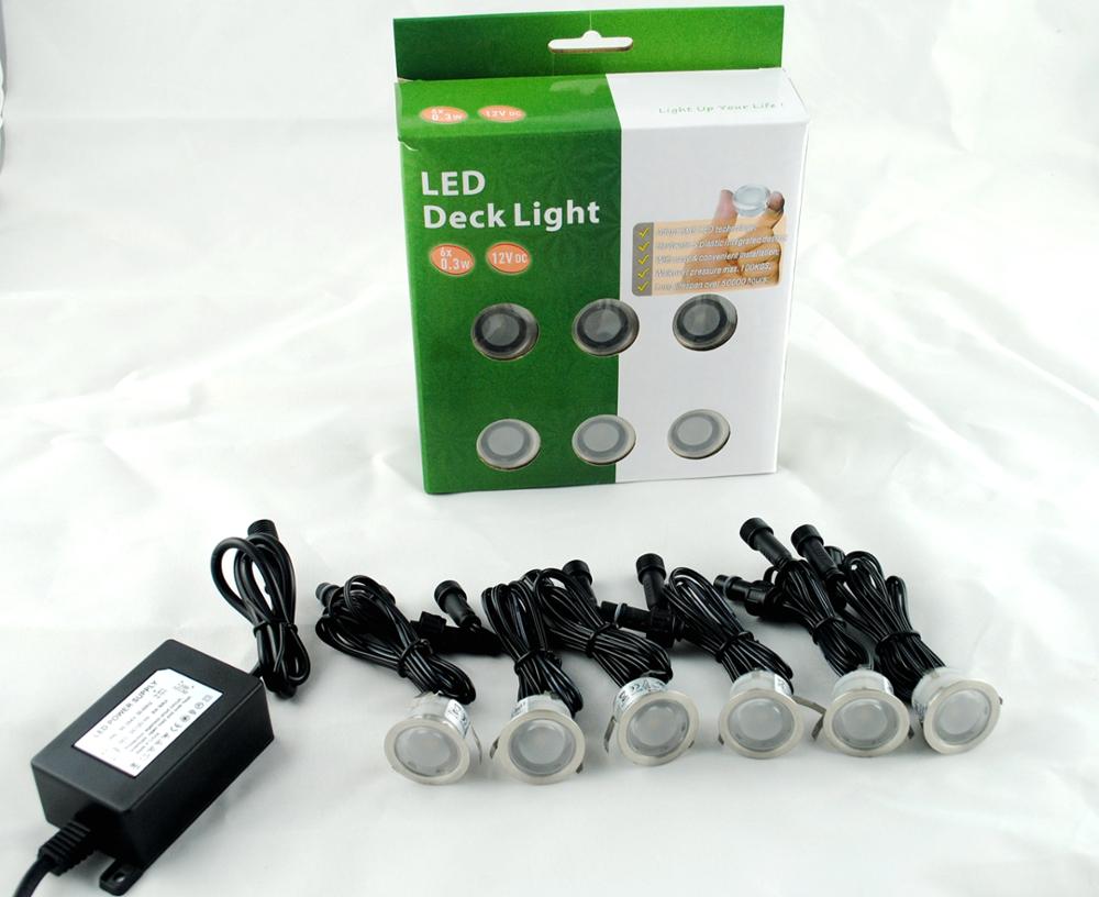 0.6W Stainless Steel+PC 12V LED Deck Lights IP67 SC-B105B