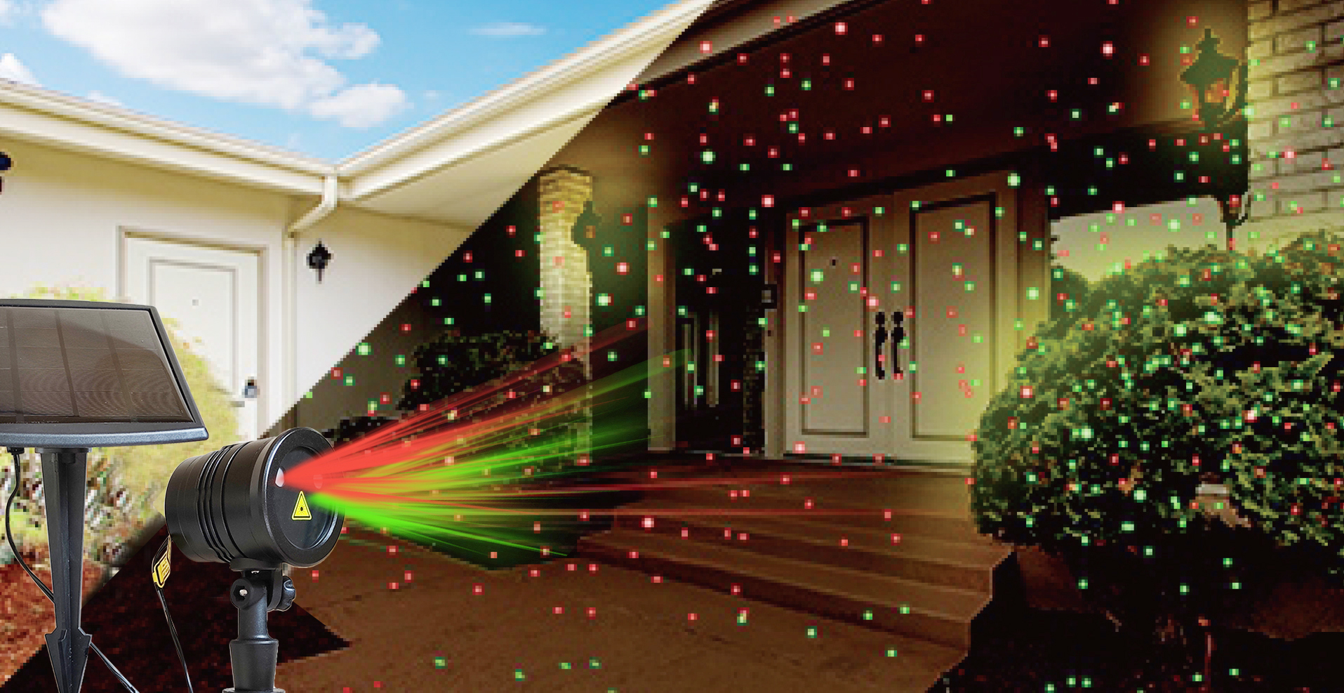 KSWING IP65 Rated LED Garden Laser Light Outdoor Christmas Holiday Laser Lights Specific for Christmas Use
