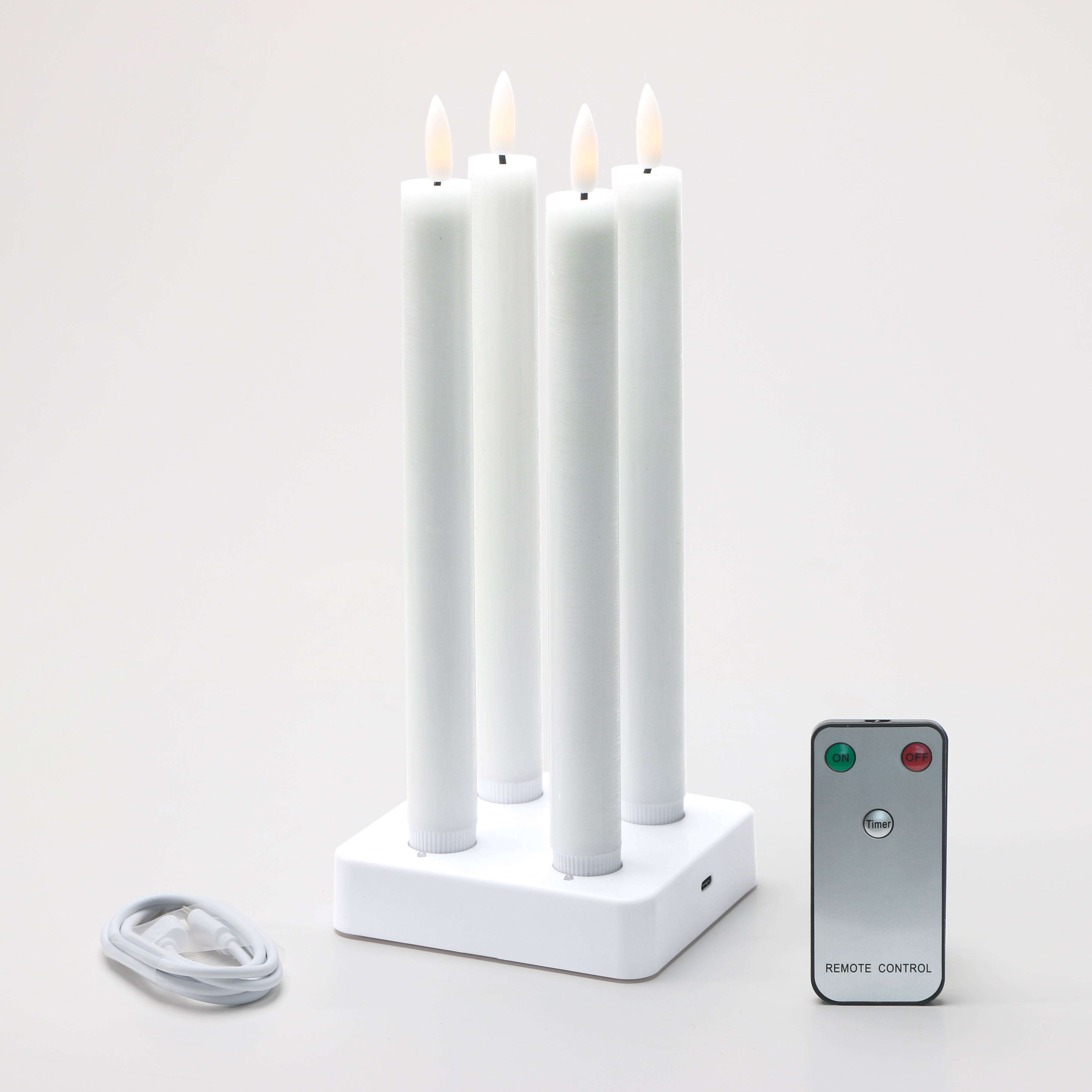 Rechargeable Pillar LED Candle Light for Home Decor Customizable Logo for Holiday Celebrations-Christmas Ramadan New Year Easter