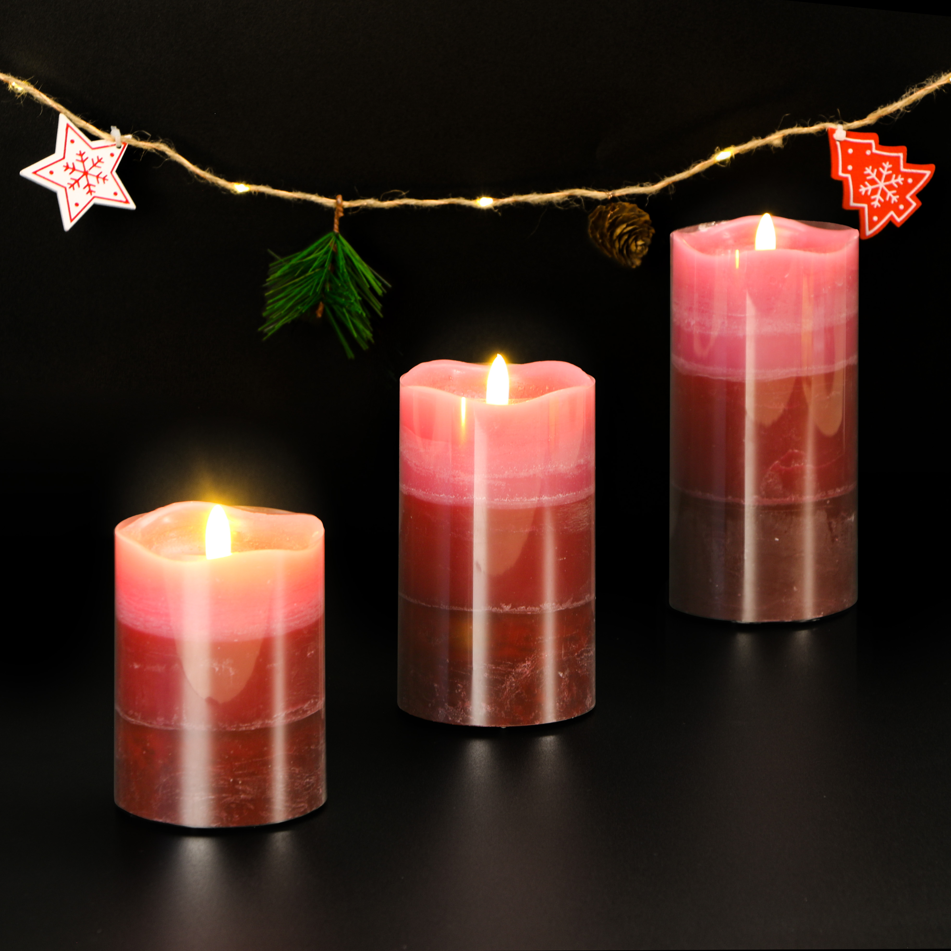LED Flickering Flameless Battery-Powered Plastic Candle for Home Use on Holidays Like Christmas Ramadan Diwali New Year