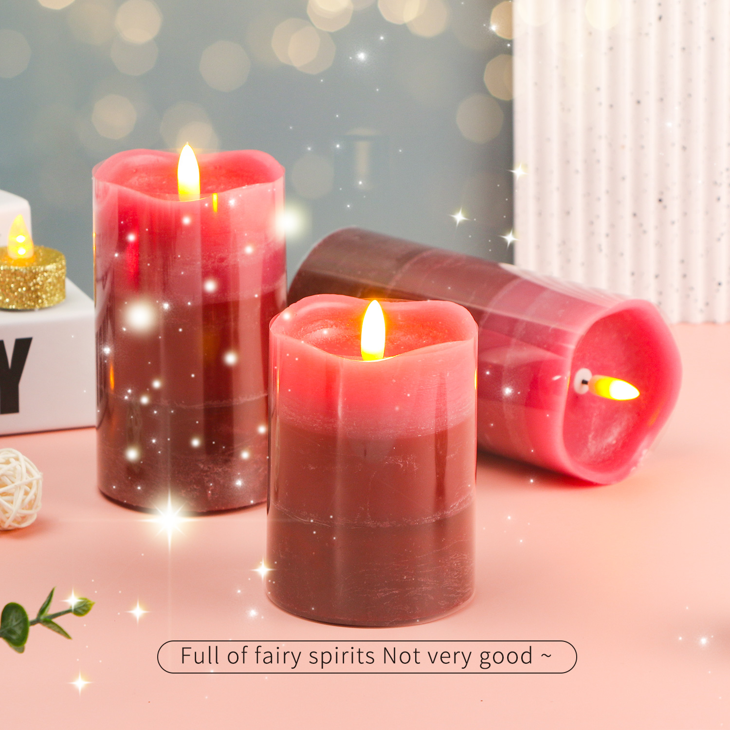 LED Flickering Flameless Battery-Powered Plastic Candle for Home Use on Holidays Like Christmas Ramadan Diwali New Year