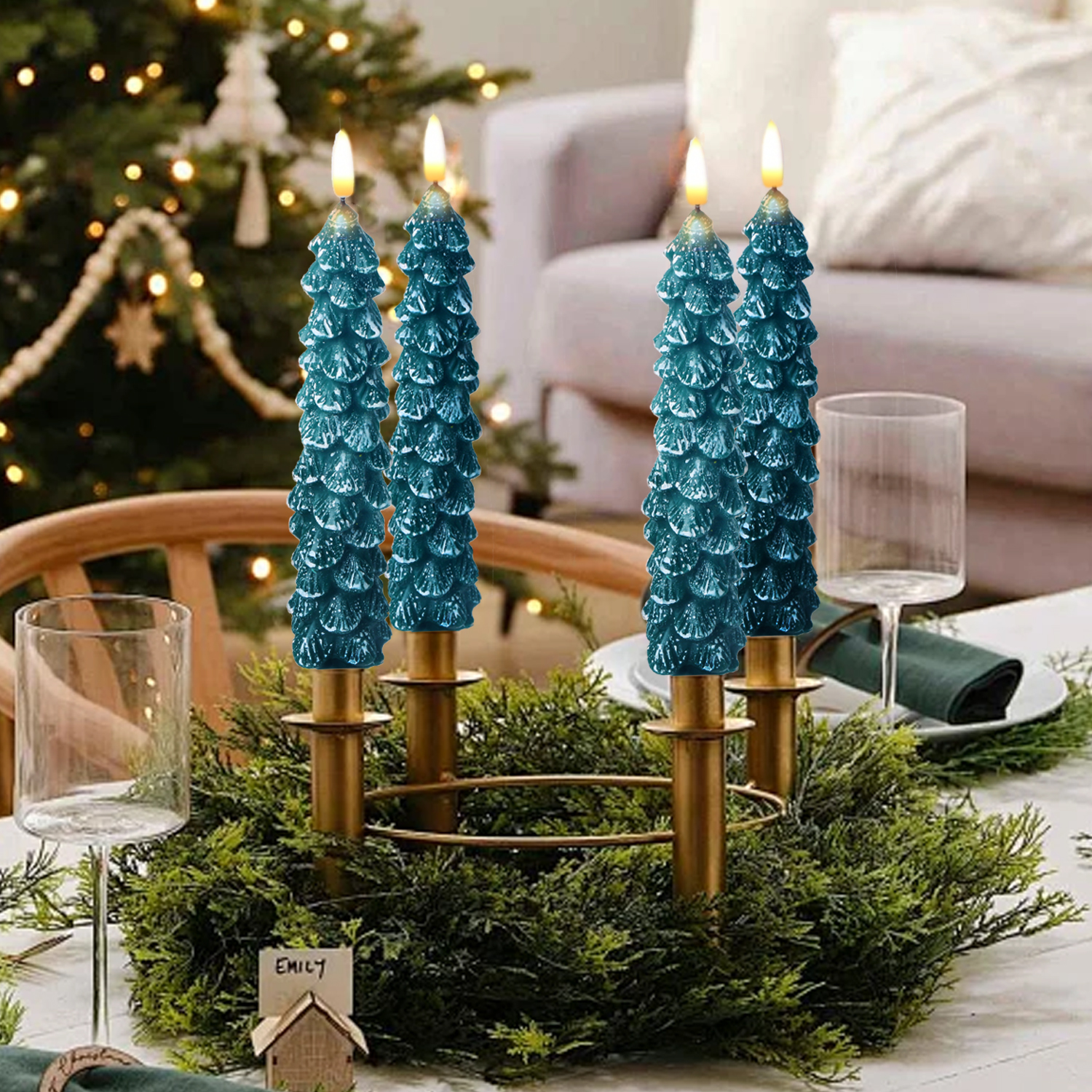 LED Christmas Tree Shape Candle Light Colorful Festive Christmas Decoration Lighting CAD500picture5