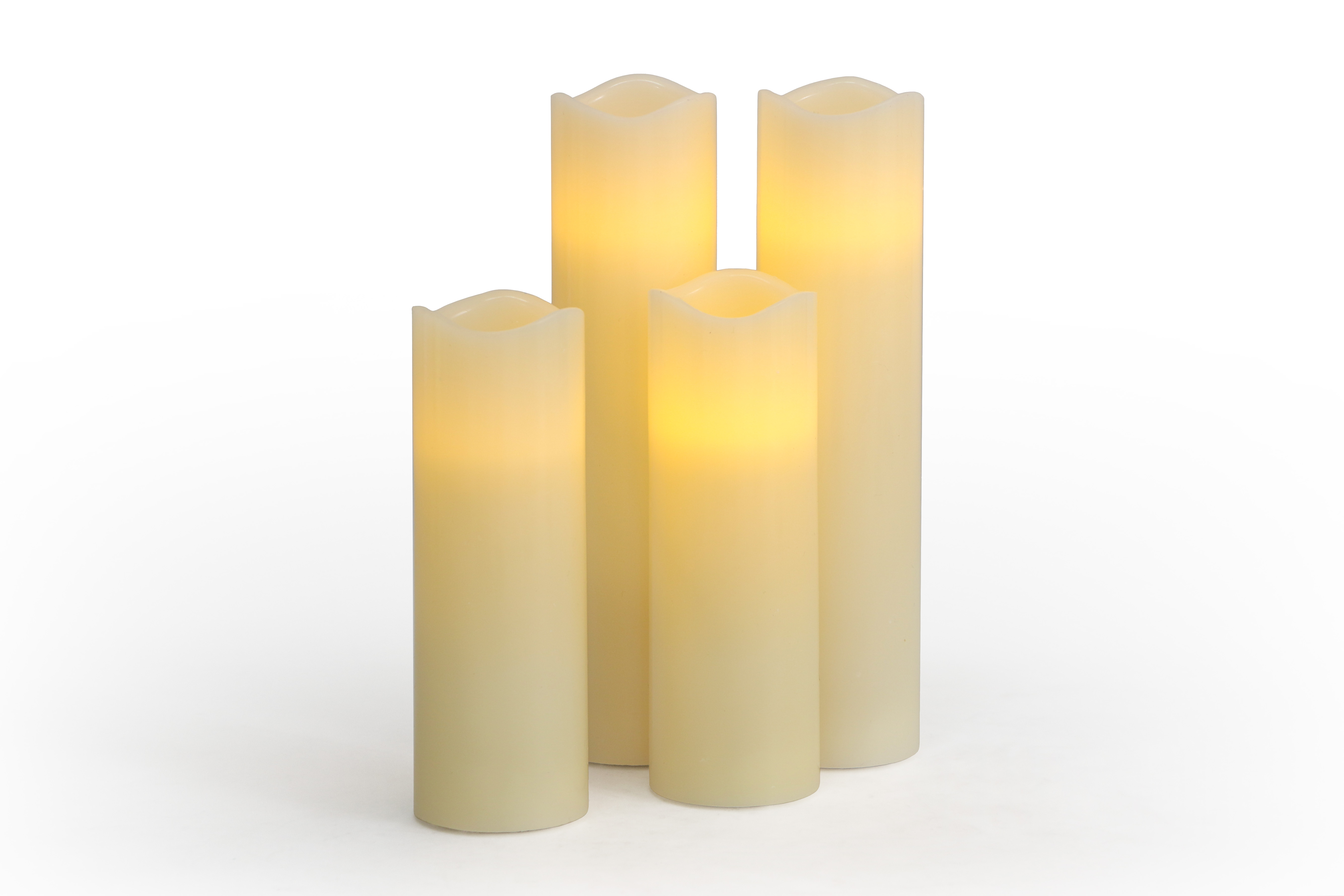 PK4 Pack Scented Wax Candle Lights Custom Logo Plastic Home Decoration for Christmas Halloween New Year Birthdays