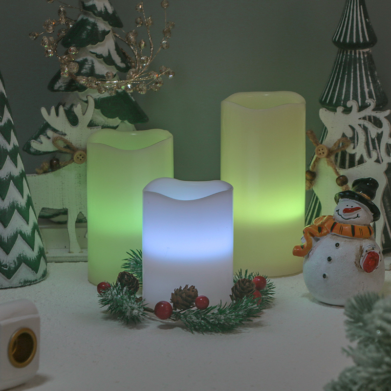 Ivory Real Wax 5\" 6\" 7\" Flameless LED Electric Candle Light CAD900picture3