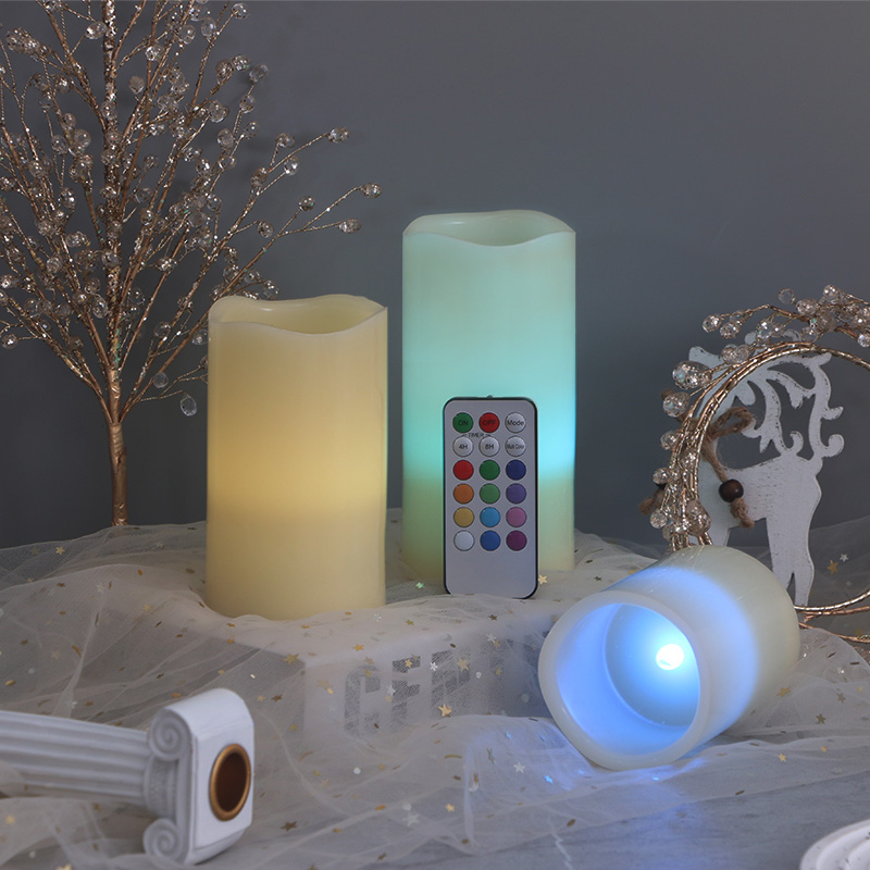 Ivory Real Wax 5\" 6\" 7\" Flameless LED Electric Candle Light CAD900picture4