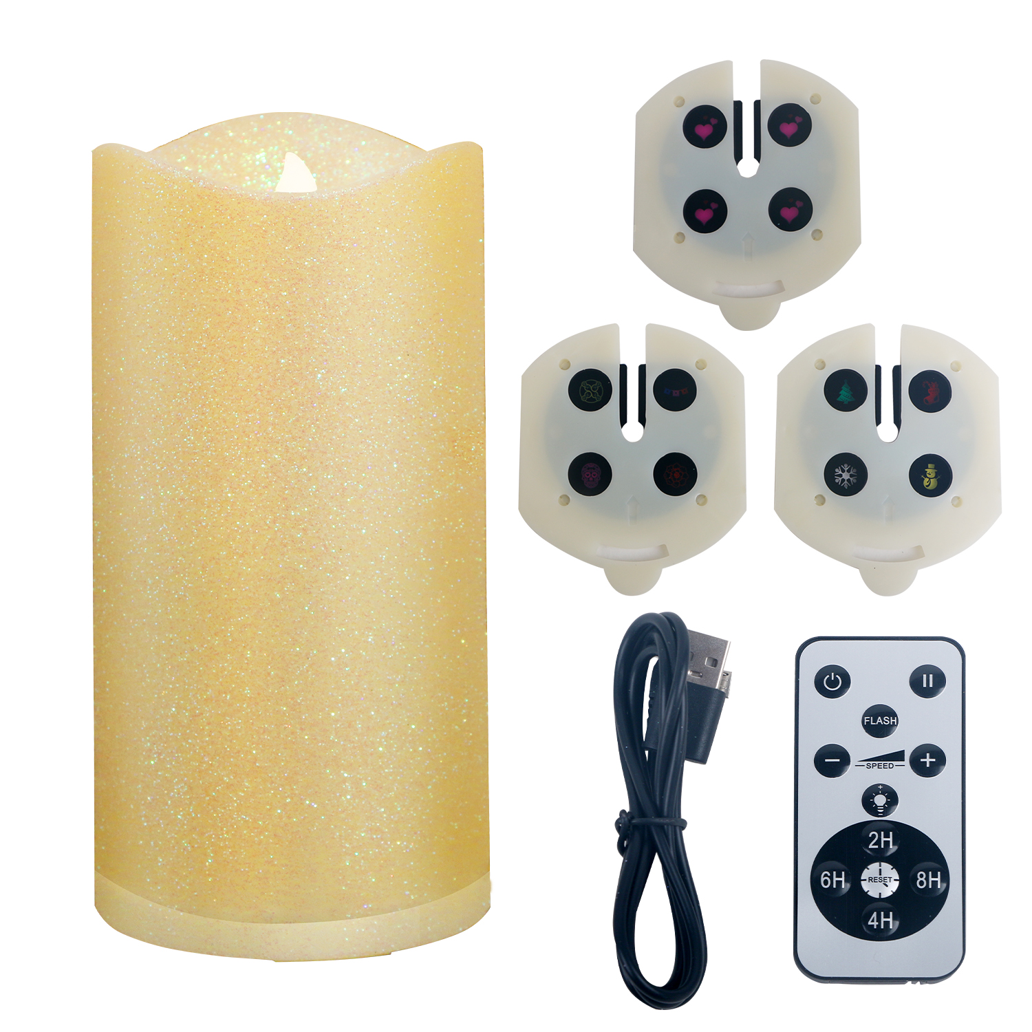 KSWING LED Projector Light for Christmas and Valentine<i></i>'s Day Decorations for Candle Displays