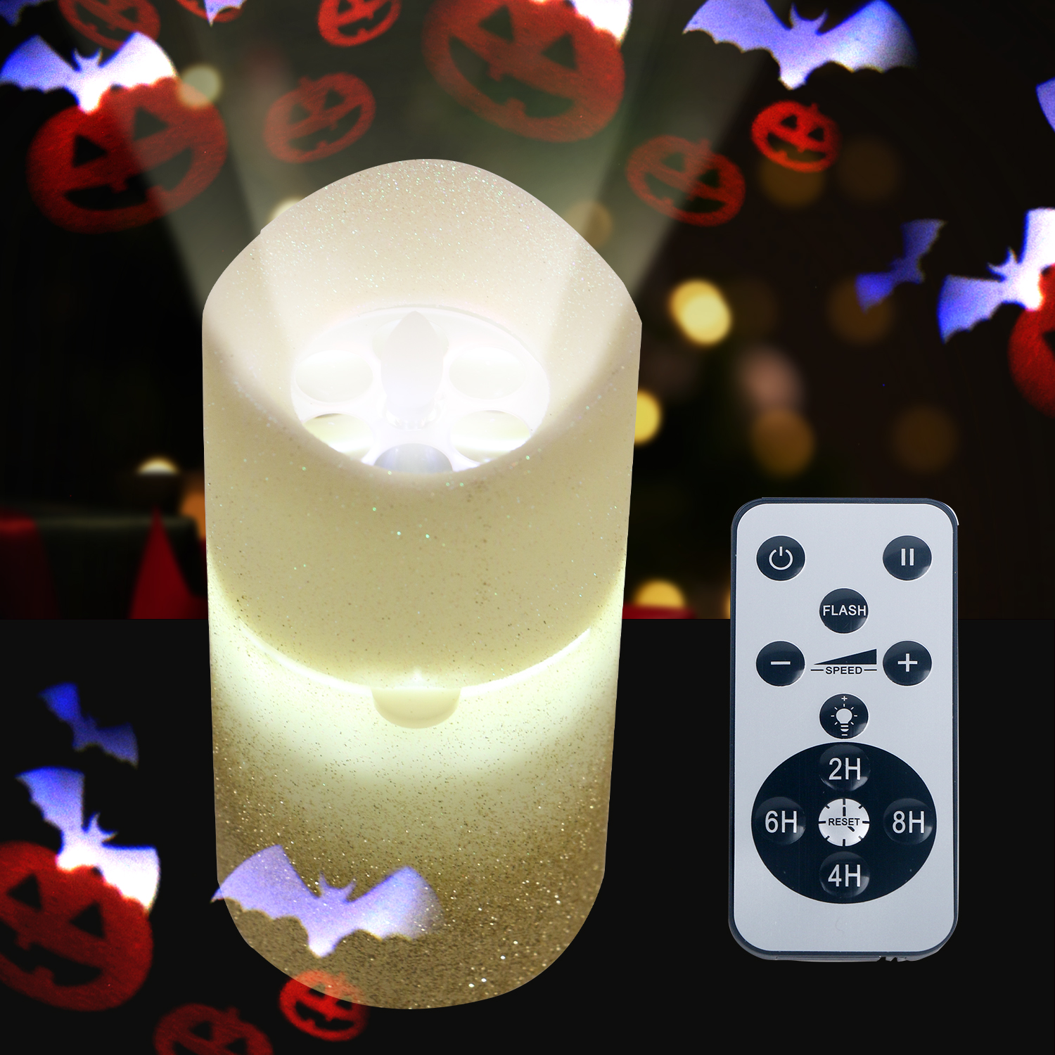 KSWING LED Projector Light for Christmas and Valentine<i></i>'s Day Decorations for Candle Displays