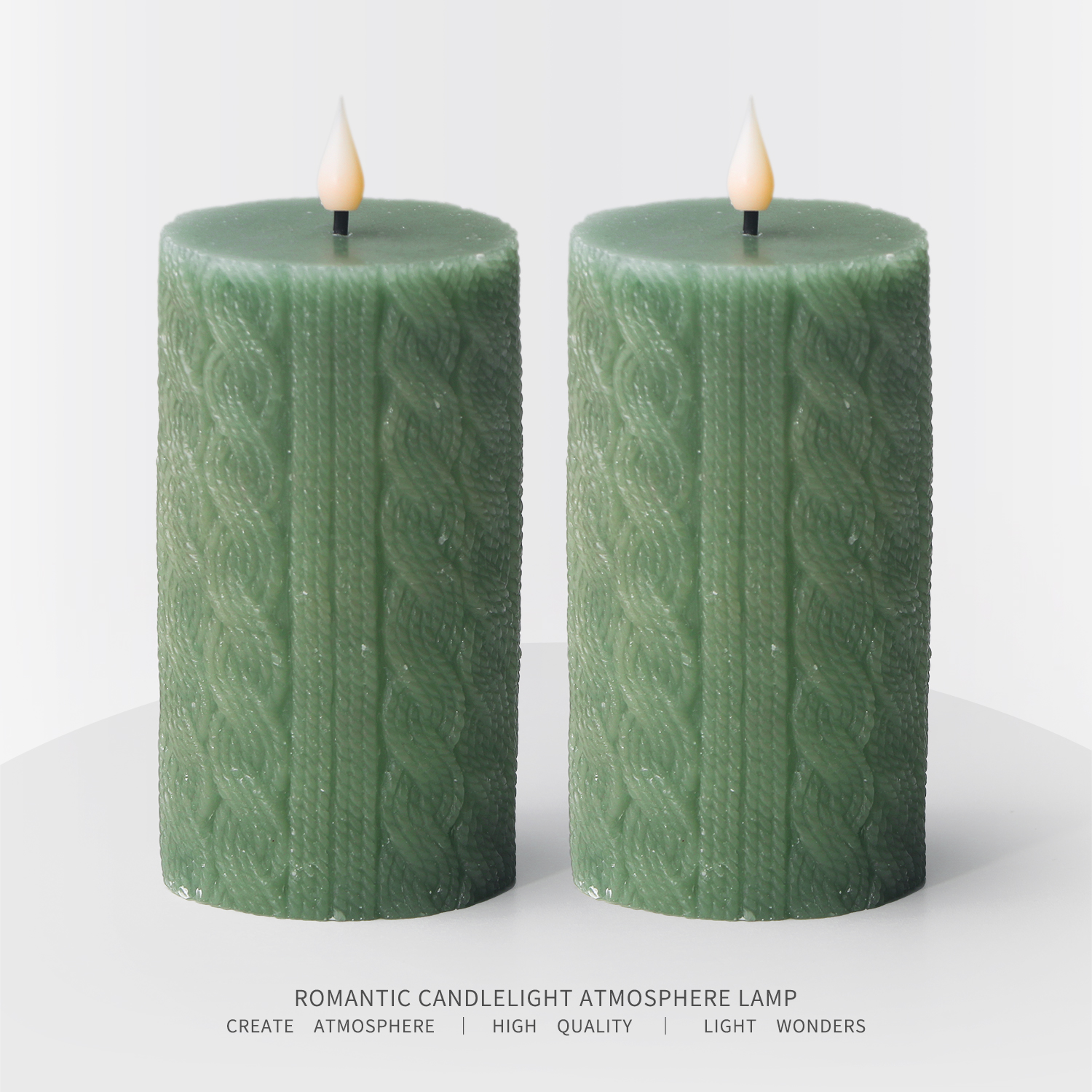LED Flickering Flameless Battery-Powered Plastic Candle for Home Use on Christmas Ramadan Diwali New Year Holidays
