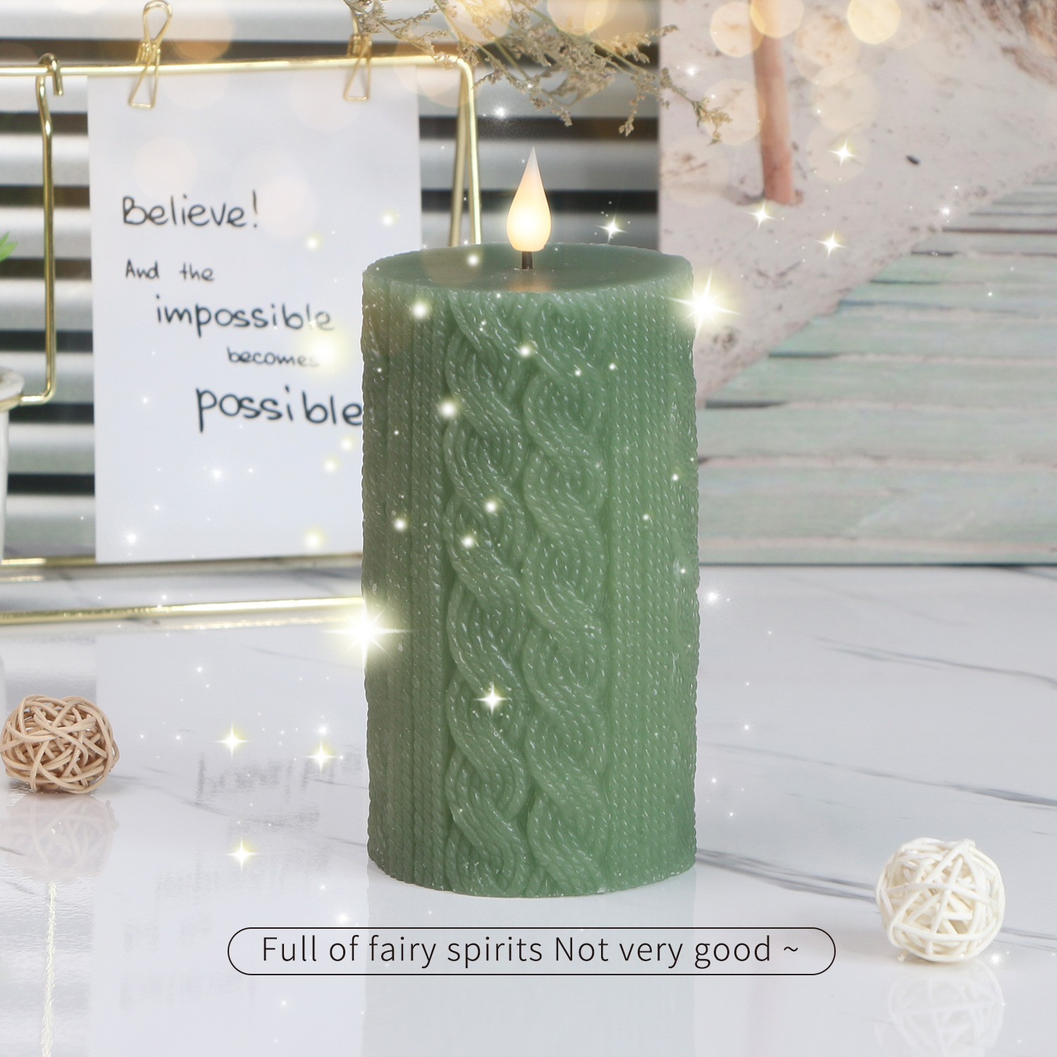 LED Flickering Flameless Battery-Powered Plastic Candle for Home Use on Christmas Ramadan Diwali New Year Holidays