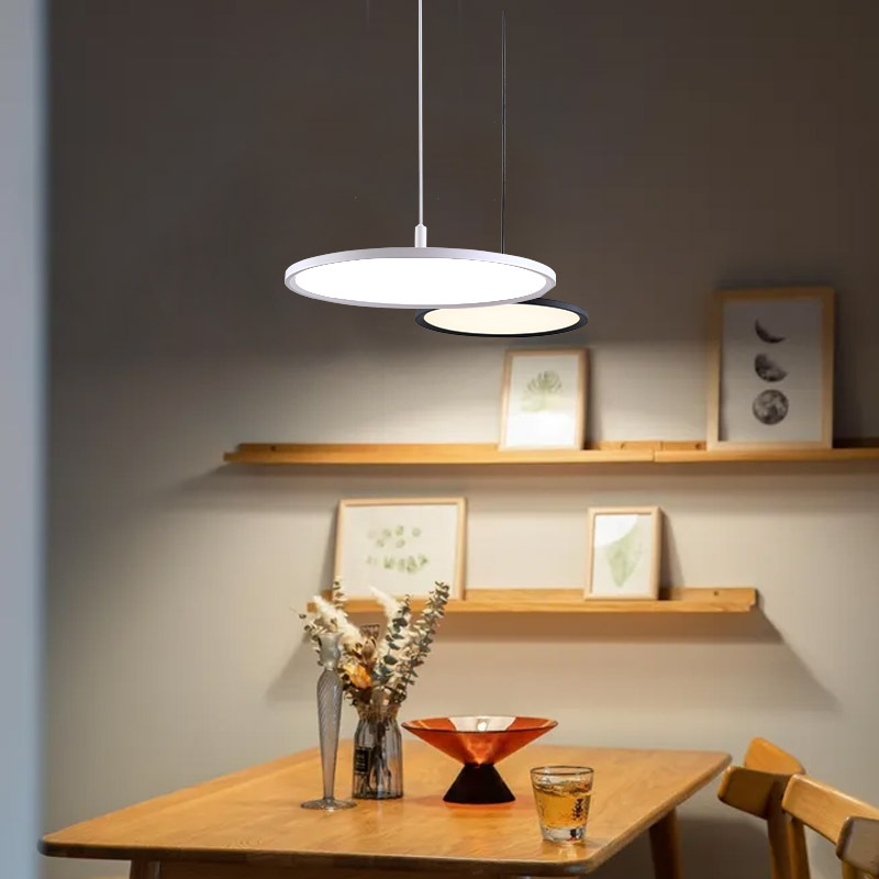 Co<i></i>ntemporary Simple Single LED Circle Pendant Light Warm White Hanging Lamp for Kitchen Restaurant Home Villa Modern Nordic Oval