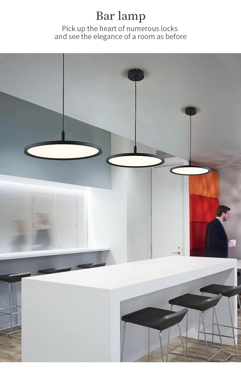 Co<i></i>ntemporary Simple Single LED Circle Pendant Light Warm White Hanging Lamp for Kitchen Restaurant Home Villa Modern Nordic Oval