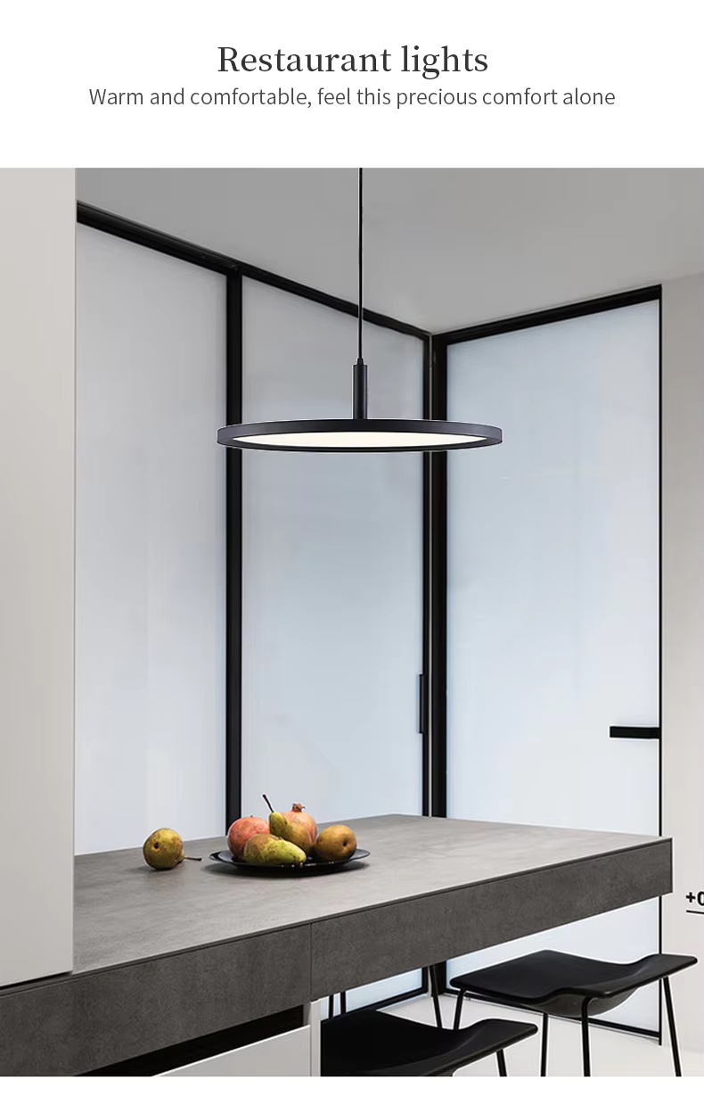 Co<i></i>ntemporary Simple Single LED Circle Pendant Light Warm White Hanging Lamp for Kitchen Restaurant Home Villa Modern Nordic Oval