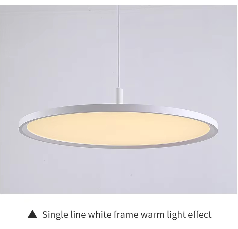 Co<i></i>ntemporary Simple Single LED Circle Pendant Light Warm White Hanging Lamp for Kitchen Restaurant Home Villa Modern Nordic Oval