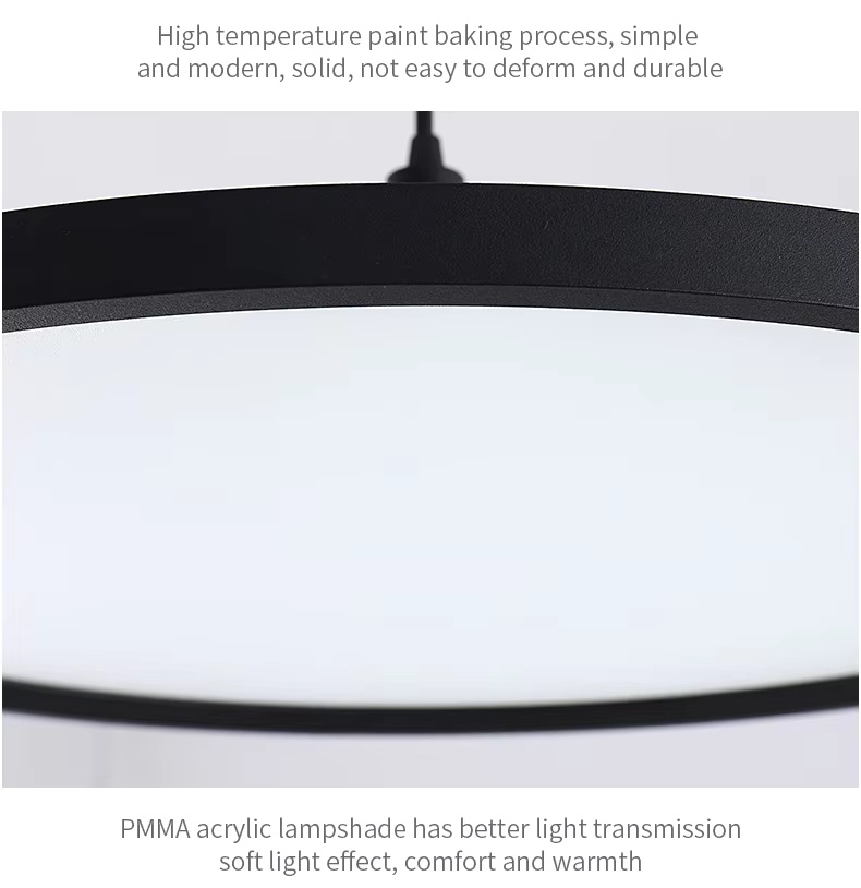 Co<i></i>ntemporary Simple Single LED Circle Pendant Light Warm White Hanging Lamp for Kitchen Restaurant Home Villa Modern Nordic Oval