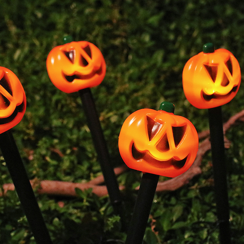 Solar Pumpkin Skull Lights Halloween LED Decorative Ground Plug Lights HWL1800picture2