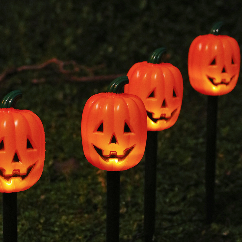 Solar Pumpkin Skull Lights Halloween LED Decorative Ground Plug Lights HWL1800picture3
