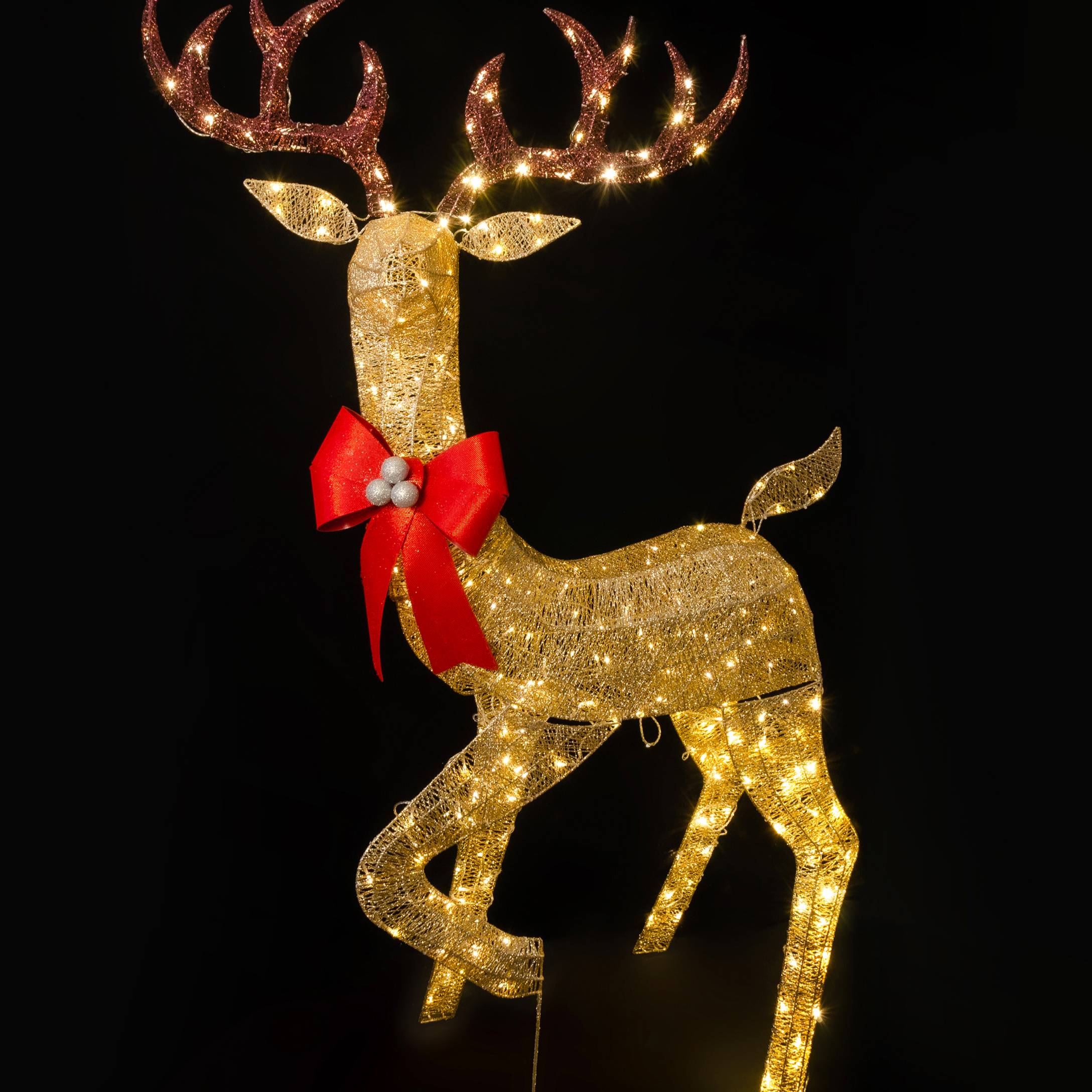 Christmas Outdoor Decoration LED Twinkle Champagne Giant Reindeer Motif Light MOT1900picture3