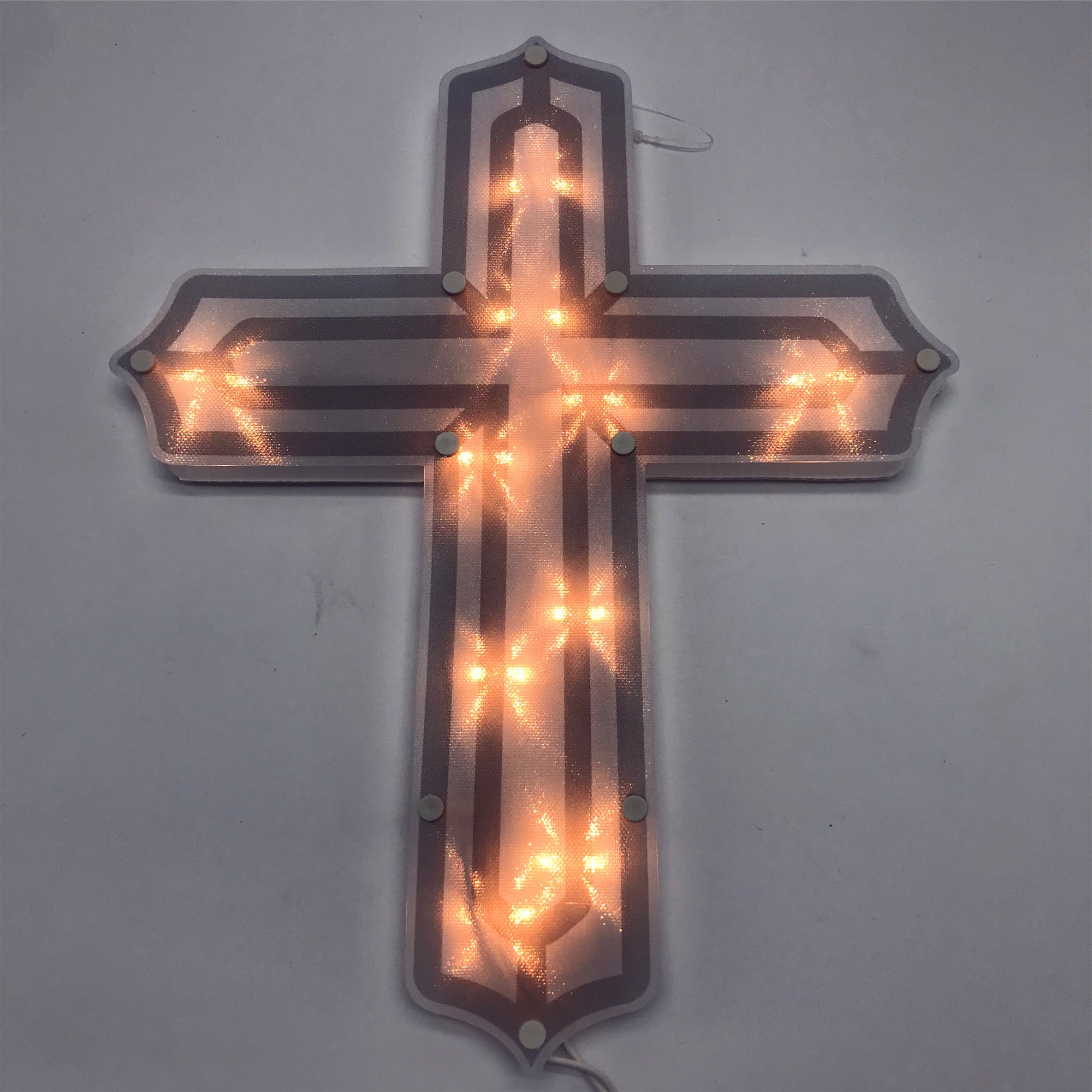 14" Lighted Religious Cross Easter Window Silhouette Decoration EAL1400picture2