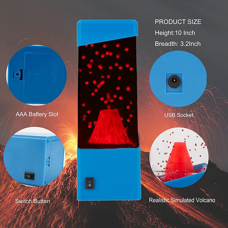 LED Novelty Volcano Lamp