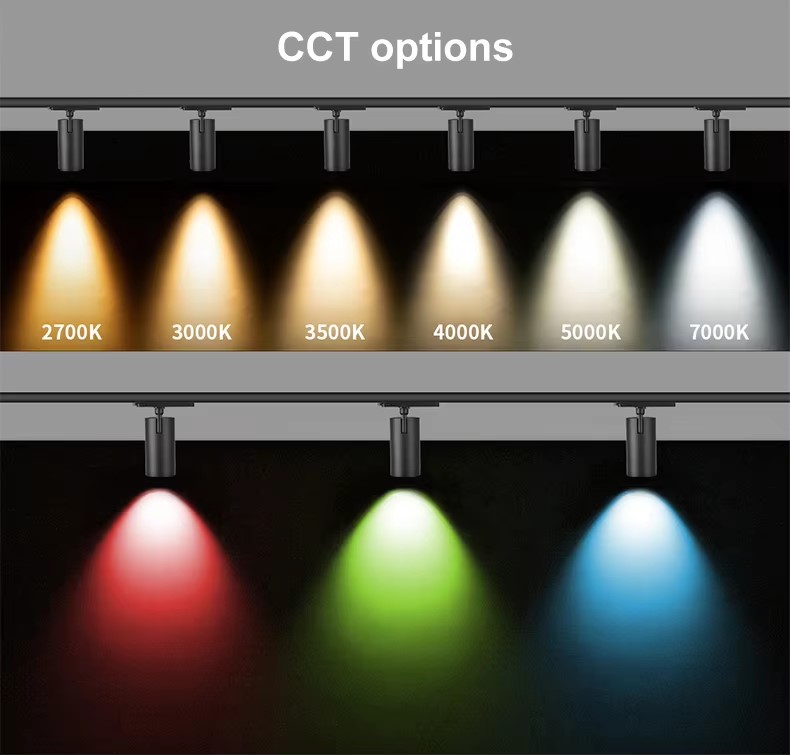 Aluminum COB Dali Dimming 220V Commercial 15W/25W/35W LED Track Rail Light TR1340picture6