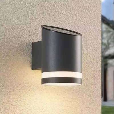 Modern Waterproof Slope Aluminum Cylinder Solar LED Wall Light SWL2080picture6