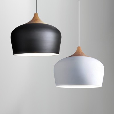 American Country Aluminum Pendant Light Black White Hanging Lamp PEN1160picture6