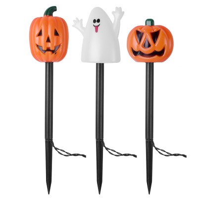 Solar Pumpkin Skull Lights Halloween LED Decorative Ground Plug Lights HWL1800picture1