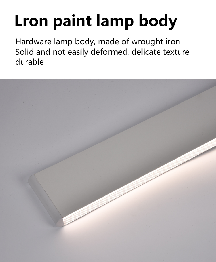 High Luminous Anti Glare Pendant Light White Black Led Linear Light for Home Office Lighting