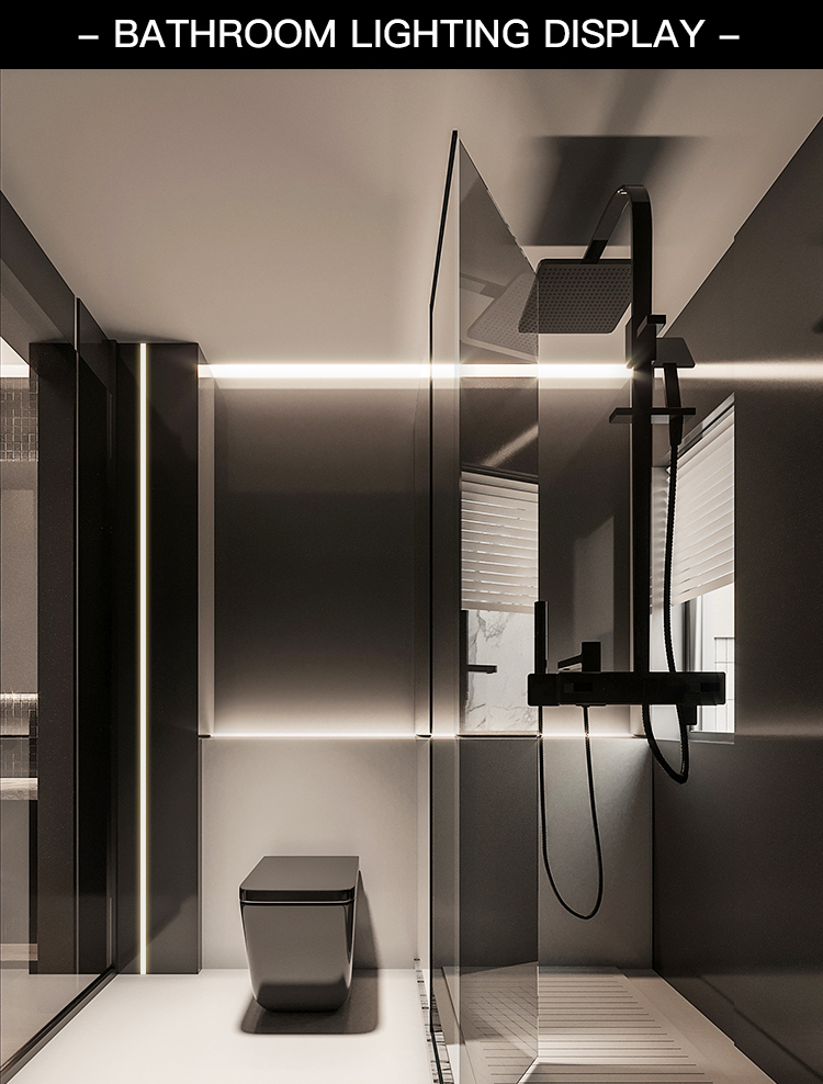 High Luminous Anti Glare Pendant Light White Black Led Linear Light for Home Office Lighting