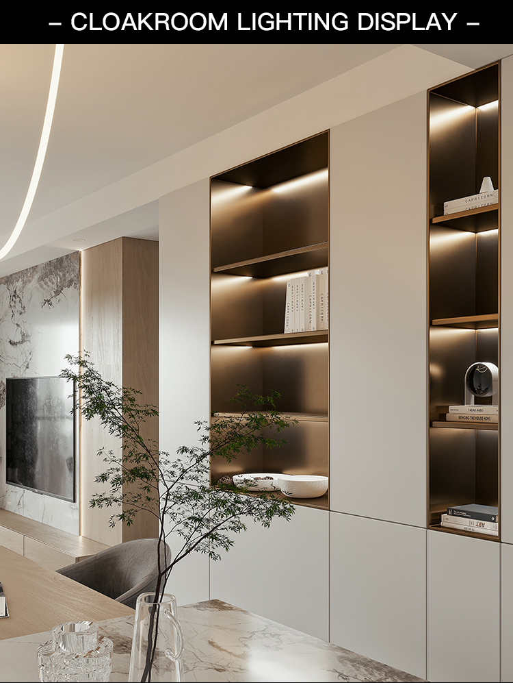 High Luminous Anti Glare Pendant Light White Black Led Linear Light for Home Office Lighting