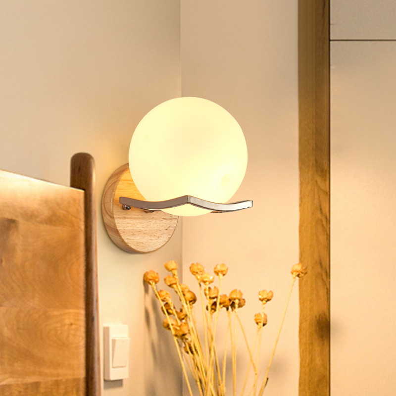 [Factory Outlet]Creative Nordic Art Lighting: Glass Shadow Wall Lamp Single-Head Mini Wall Lamp with LED