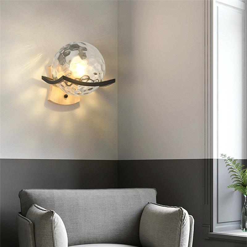 [Factory Outlet]Creative Nordic Art Lighting: Glass Shadow Wall Lamp Single-Head Mini Wall Lamp with LED