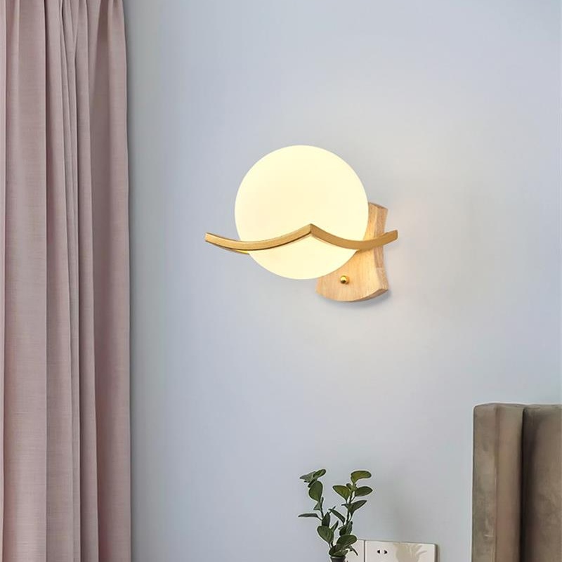 [Factory Outlet]Creative Nordic Art Lighting: Glass Shadow Wall Lamp Single-Head Mini Wall Lamp with LED