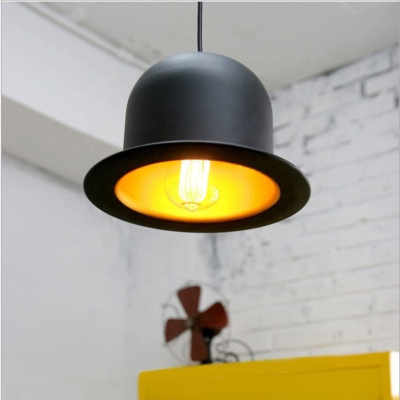 Factory Direct Sales Modern Minimalist Restaurant Store Chandelier Nordic Creative bar Living Room Hat Iron Pendant Light