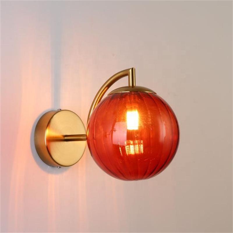 Factory Wholesale Nordic Creative Bedroom Glass Wall Lamp Hotel Restaurant Cafe bar Living Room Corridor Aisle Glass Wall Lamp