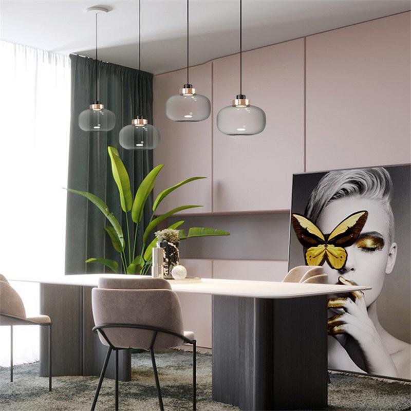 Zho<i></i>ngshan Factory Modern Minimalist LED Glass Pendant Light Bedroom LED Glass Pendant Lamps