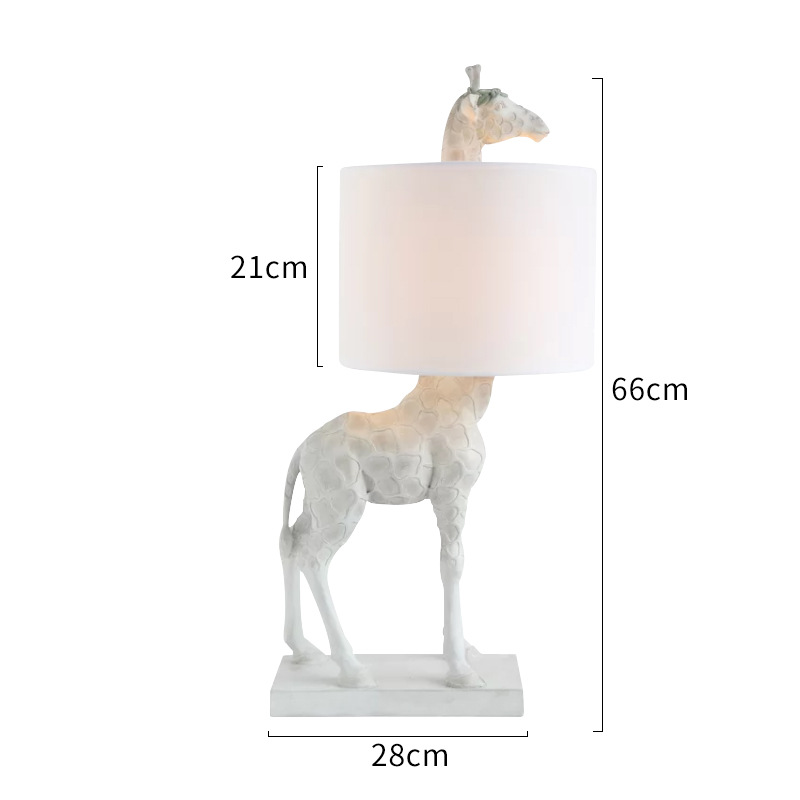 Factory Manufacture Designer Animal Resin Giraffe Table Lamp Gold Lamp Body Resin Animal Home Decor Night Lights  Unit Is Feet